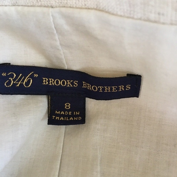 Brooks Brothers 346 Linen Pants Slacks Men's W34 equivalent linen Beige type Vintage Second Hand